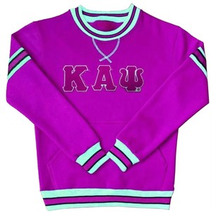 Sweatshirts de sororité avec logo brodé, impression sérigraphique, chenille, col rond unisexe, sweat-shirt oversize personnalisé - Product Image 2