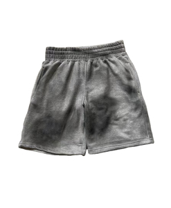 Pantalones Cortos Unisex de Algodón Gris, Color Sólido, Casuales, Cintura Elástica, Bolsillos Laterales, Peso Medio, para Verano, Corte Regular - Product Image 1