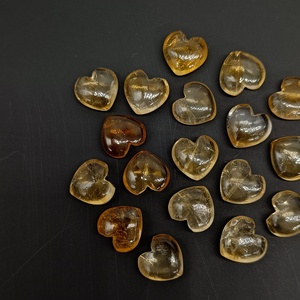 ลูกปัดหินซิทรินธรรมชาติรูปหัวใจขัดเรียบ ขนาด 10 มม. ลูกปัดแกะสลักคริสตัลทำมือ สำหรับทำเครื่องประดับ จำนวนมาก - Product Image 4