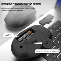 Souris optique de jeu double mode 2.4G USB/BT Souris sans fil ergonomique 3D avec alimentation par batterie pour ordinateur et ordinateur portable