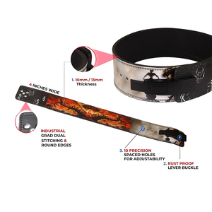 Cinturón de Levantamiento de Pesas para Adultos de Alta Calidad, Diseño Anime, Servicio OEM, Cuero Vacuno, Antideslizante, Transpirable y Ligero - Product Image 2