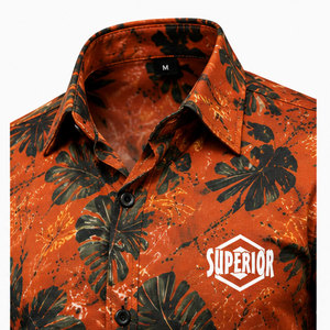 Chemise pour homme de qualité supérieure à imprimé numérique avec motif haute définition, matière respirante et coupe confortable pour un style au quotidien - Product Image 3
