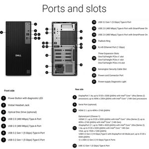 Nouvel Ordinateur de Bureau 2026 Pro Tower QCT1250 Dell avec Processeur Intel Core i5-14500 de 14e Génération, 8 Go de RAM et SSD de 512 Go - Product Image 4