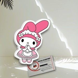 Cils magnétiques réutilisables en acrylique, écologiques et sans cruauté, avec motif Hello Kitty, oreilles de lapin, papillon et fleur, et strass carrés - Product Image 1