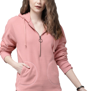 Sweat-shirts d'hiver pour femmes avec logo personnalisé de haute qualité - Manches longues, couleur unie, 100% coton, coupe-vent et respirant, prix abordable - Product Image 3