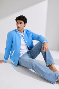 Varsity <b>jacket</b> designed for practical comfort with modern fit and sporty visual appeal for active casual everyday fashion use - Product Image 5