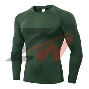 Custom Printed Men's Rash Guard <b>Long</b> <b>Sleeve</b> <b>Compression</b> <b>Shirts</b> Sublimated Sun Protection Design Your Own MMA Gear - Product Image 4