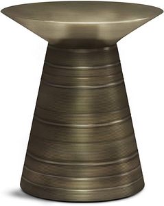 Decorative Hammered Metal Side <b>Table</b> With Unique Texture Finish For Luxury Home And Office Decoration - Product Image 4