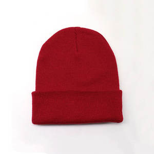 Orange Beanie Hat Unisex Adult Solid Color Knit <b>Winter</b> <b>Cap</b> Casual Style 56-58CM Head Circumference - Product Image 4