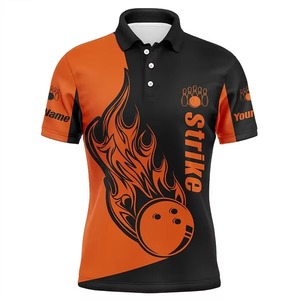 High Quality Custom Sublimation Men's <b>Bowling</b> for Polo Shirt Comfortable Stylish Knitted Classic Comfortable <b>Bowling</b> Team Shirt - Product Image 5