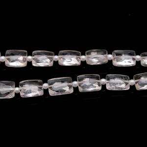 RAY FINE ORNATES Prix d'usine Perles de pierre précieuse ovales à facettes en cristal de roche, pierre naturelle, brin de 9 pouces, certifié par une tierce partie - Product Image 2