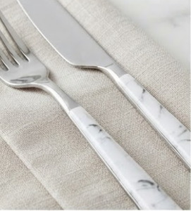 Juego de Cubiertos Minimalistas de Acero Inoxidable, Cuchillo, Tenedor y Cuchara con Acabado Espejo, Aptos para Lavavajillas, Cubiertos para Bodas y Cenas - Product Image 2
