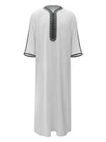 Abaya musulmane décontractée confortable à manches longues perlées, brodée, respirante, extensible dans quatre sens, légère, longueur cheville, infroissable