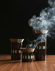 Quemador de Incienso de Lujo con Diseño de Fase Lunar en Madera y Metal, con Cilindro Decorativo Celestial, Ideal para Regalo de Ramadán y Eid - Product Image 5