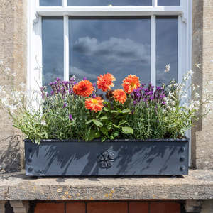 <b>Large</b> metal iron outdoor Galvanized heavy duty planters Customized metal planters <b>box</b> Heavy duty outdoor garden - Product Image 1