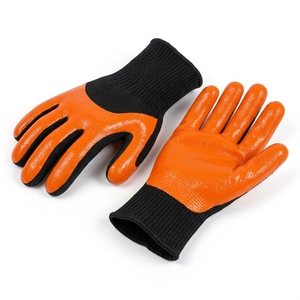 Gants en PVC enduit robustes avec revêtement polymère durable, pour travaux industriels, construction renforcée et prise en main ferme - Product Image 1