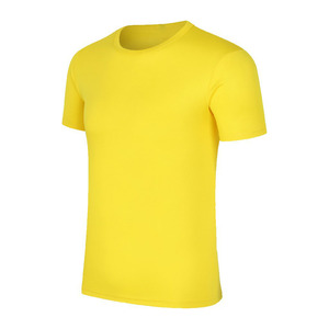 T-shirt publicitaire d'équipe à manches courtes en soie glacée à séchage rapide, col rond, avec logo personnalisé brodé ou imprimé OEM - Product Image 4