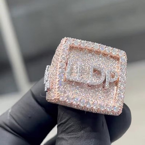 Encanto de diamante Natural de corte brillante amarillo de 10K personalizado único de moda IGI certificado bisel de oro ajuste compromiso de boda - Product Image 6