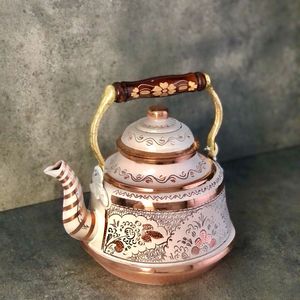 Bouilloire en laiton artisanale pour le thé et le café, style vintage, pot décoratif pour la table à manger, la maison, l'hôtel, la décoration de restaurant, exportation - Product Image 5
