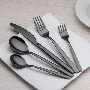Juego de cubiertos de cocina de acero inoxidable de 5 piezas de primera calidad, con acabado espejo, cuchillo de chef, tenedor, cuchara, cubertería multifuncional para el hogar a bajo precio. - Product Image 1