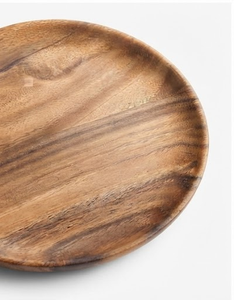 Plateau de service en bois fait main, poli, design minimaliste, couleur unie, motif grain d'acacia naturel, écologique, non toxique - Product Image 5