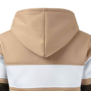 Sudadera con Capucha para Hombre, Diseño Color Block, Corte Regular, Informal, para Otoño, con Bolsillos, Tejido de Poliéster y Algodón - Product Image 3