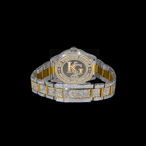 นาฬิกาข้อมือ KG Square Unisex สไตล์หรูหรา ฮิปฮอป ตัวเรือนสแตนเลสสตีล ระบบจักรกล ประดับเพชร สไตล์ Iced Out หน้าปัดอนาล็อก ขนาด 40 มม. พร้อมฟังก์ชั่นวันที่ - Product Image 3