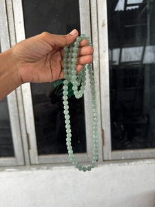 Venta al por mayor de ágata RAIS natural de alta calidad, aventurina verde religiosa, mala de 8 mm pulida para uso metafísico, sanación y Reiki. - Product Image 2