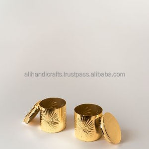 Premium Gold Metal Dry Fruit Container with Artistic Design for <b>Weddings</b>, Diwali Gifts, and Daily Use - Product Image 5