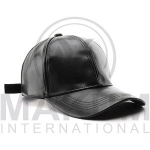 Nueva Gorra de Béisbol de Piel Sintética para Verano, Gorra de Béisbol Vintage de Color Sólido, Gorra Deportiva para Exteriores con Protección Solar - Product Image 5