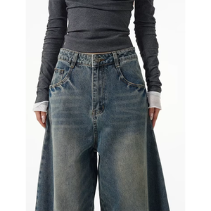 Pantalon cargo pour femme, taille haute, coupe ample, jambes larges, multi-poches, tendance, décontracté - Product Image 5