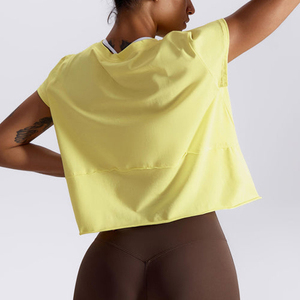 Camiseta Corta Personalizada con Cuello Redondo para Mujer, Venta al por Mayor, Manga Corta, Informal, Tejida, Ecológica, para Verano - Product Image 6