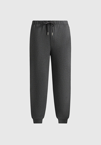 Men's Dark Gray Cotton Sweatpants Elastic Waist <b>Drawstring</b> Casual Joggers Side Pockets Autumn Wear - Product Image 4