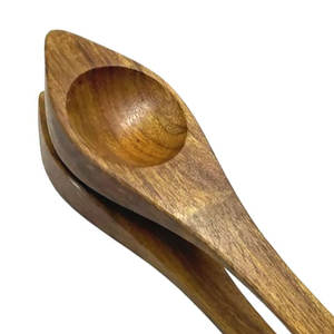 Cuillère musicale en bois naturel, instrument de percussion folklorique fait à la main pour l'éducation à la musique traditionnelle et les spectacles sur scène - Product Image 5