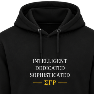 เสื้อฮู้ดมหาวิทยาลัยสำหรับผู้หญิง Sigma Gamma Rho สีดำ แบบสั่งทำพิเศษ พร้อมตัวอักษรกรีก เสื้อฮู้ดลำลอง สไตล์นักศึกษา แฟชั่นสตรีทแวร์ - Product Image 6