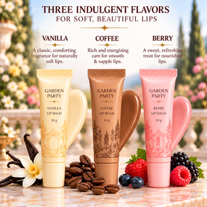 Coffret de baumes à lèvres OEM/ODM – 3 cadeaux hydratants et nourrissants saveur vanille, café et baies, au beurre de karité, parfum personnalisable, emballage inclus - Product Image 3