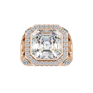 Testeur de diamants VVS1, coupe émeraude carrée, cadeau d'anniversaire pour homme, bague en moissanite - Product Image 3
