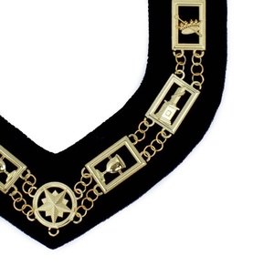 สร้อยคอพรีเมียม OES รุ่น Chapter Chain สีดำกำมะหยี่ ประดับโลหะสีทอง อุปกรณ์เครื่องราชอิสริยาภรณ์อีสเทิร์นสตาร์ - Product Image 2