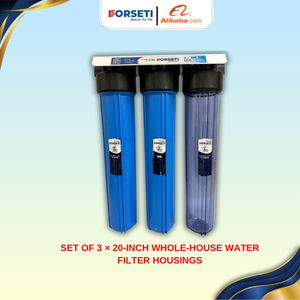 Système de filtration d'eau pour toute la maison par osmose inverse électrique commerciale 3 x 20 pouces, filtration en 7 étapes, 100 GPD, design mural - Product Image 1