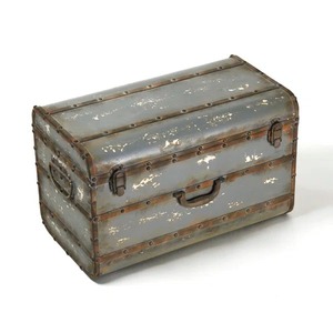 Historic Inspired Metal <b>Storage</b> Trunk Perfect For Collectibles Travel Memories And Home Essentials <b>Storage</b> <b>Bin</b> From India - Product Image 2