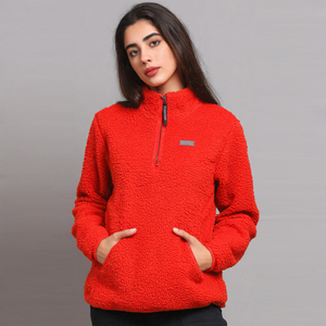 เสื้อแจ็คเก็ตขนเฟลซเชอร์ปาแบบไหล่ตกสำหรับผู้หญิง เสื้อแจ็คเก็ตขนเฟลซเชอร์ปาสำหรับฤดูหนาว เสื้อแจ็คเก็ตขนเฟลซเชอร์ปาแบบคอตั้งติดซิปสำหรับผู้หญิง - Product Image 4