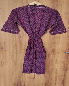 Kimono de Algodón de Longitud Media con Estampado Floral Hecho a Mano, Transpirable, de Manga Larga, Ropa de Dormir, Pareo Étnico para Mujer - Product Image 5