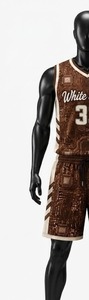 Ensemble de maillots de basket-ball pour femmes, col rond, sans manches, impression par transfert thermique, respirant, séchage rapide, spandex/nylon, vêtements de sport, 220g - Product Image 5
