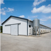 Bâtiment préfabriqué en acier galvanisé à faible coût QCF192 pour élevage de volailles / abri pour vaches / abri pour moutons