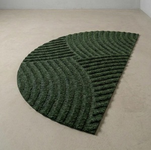Modern Geometric Hand Tufted Wool Anti-Slip Area Rug Textured <b>Abstract</b> Regular Carpet for Living Room Bedroom Home Decor - Product Image 1
