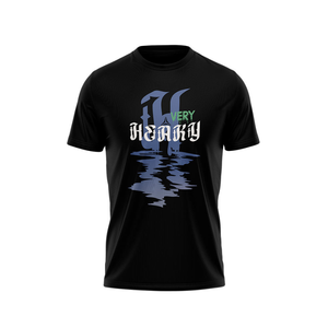 T-shirt imprimé 100 % coton tricoté pour homme, coupe classique, manches courtes, motif graphique, impression numérique, logo personnalisé sur le devant, anti-plis - Product Image 1