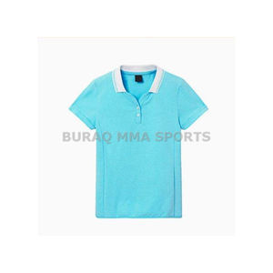 Polo de mujer de manga corta de secado rápido, informal, con cuello de punto, corte regular - Product Image 2