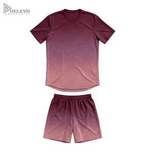 OEM Custom Sublimated <b>Football</b> Kit <b>Curved</b> <b>Curved</b> Hem Crew Neck Soccer Jersey Matching Shorts Breathable Polyester Sportswear - Product Image 4