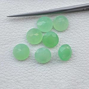 Pierre précieuse de chrysoprase verte naturelle de qualité AAA de 7 mm, taille ronde brillante, bijoux faits à la main, certifiée par un tiers - Product Image 2