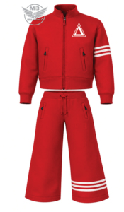 Conjunto deportivo de punto con rayas rojas y blancas, pantalón ancho informal para mujer, diseño personalizado DST, traje de manga larga con cremallera para todas las temporadas. - Product Image 1